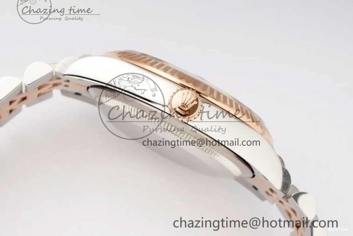 MiroTime 0504 DateJust 36 SS RG DIWF 1:1 Best Edition 904L Steel Gray Stick Dial on Jubilee Bracelet SA Original 2321